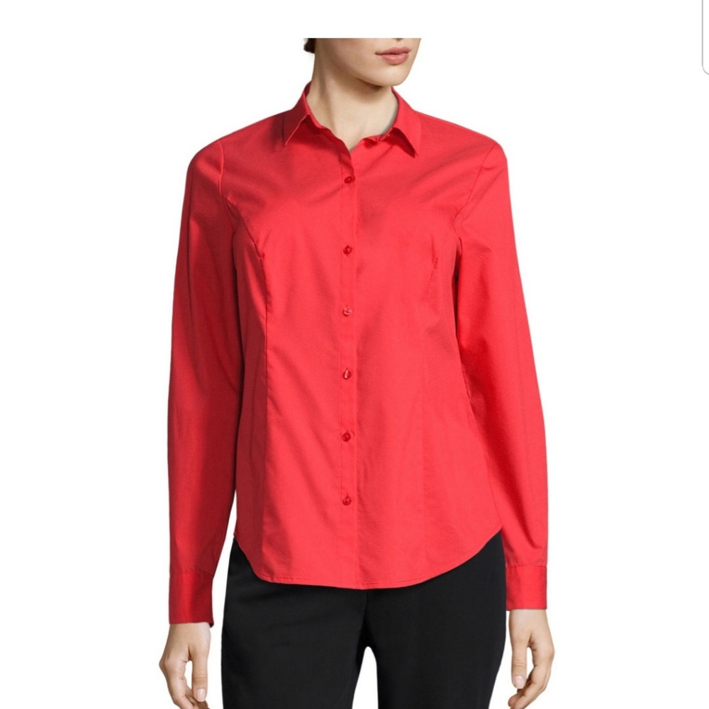 Worthington Long-Sleeve Button-Front Shirt